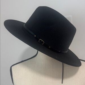 Lulus Black Suede Wide Brim Hat